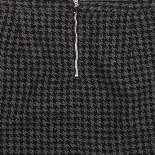 Intuition Womens Black Check  Mini Skirt Size 14