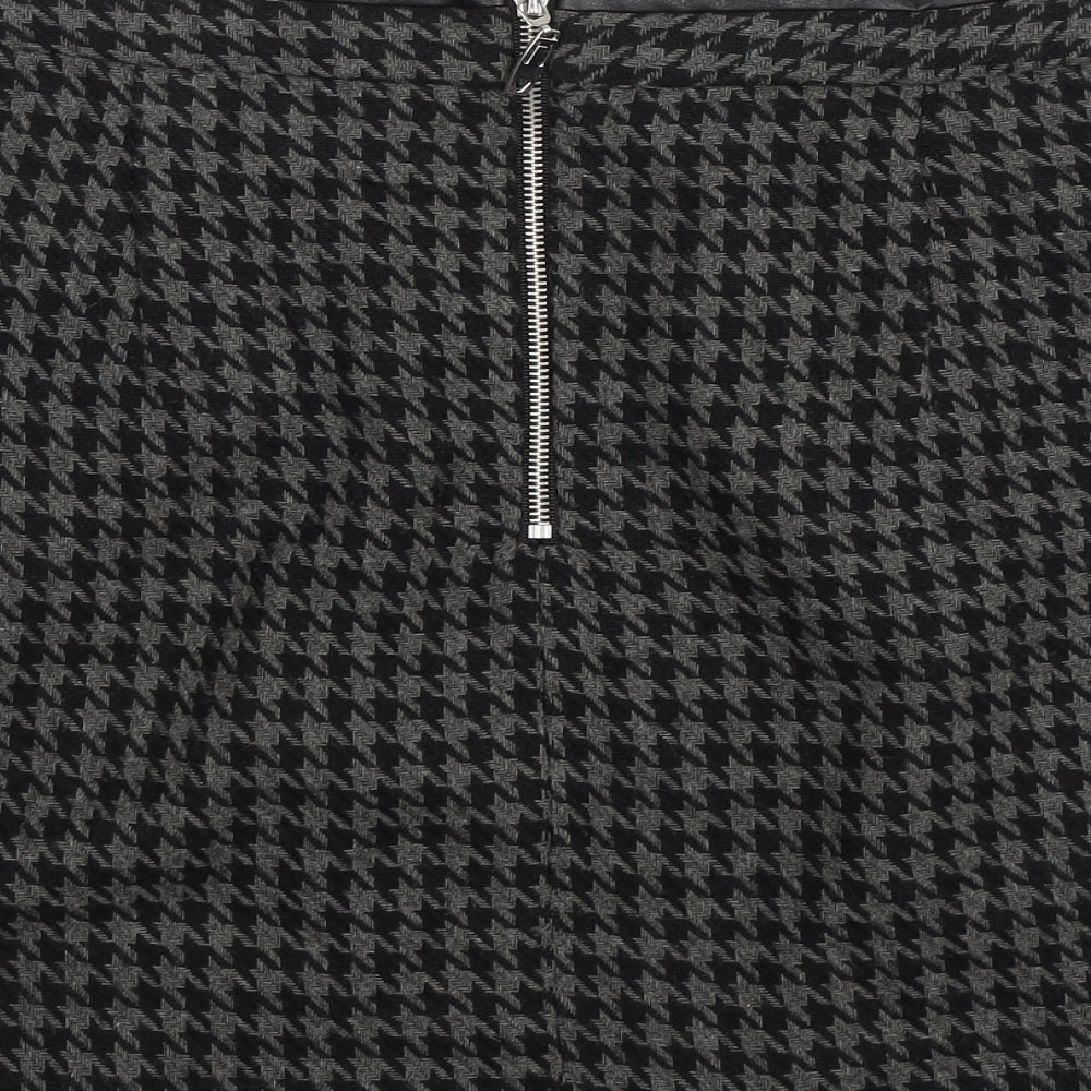 Intuition Womens Black Check  Mini Skirt Size 14
