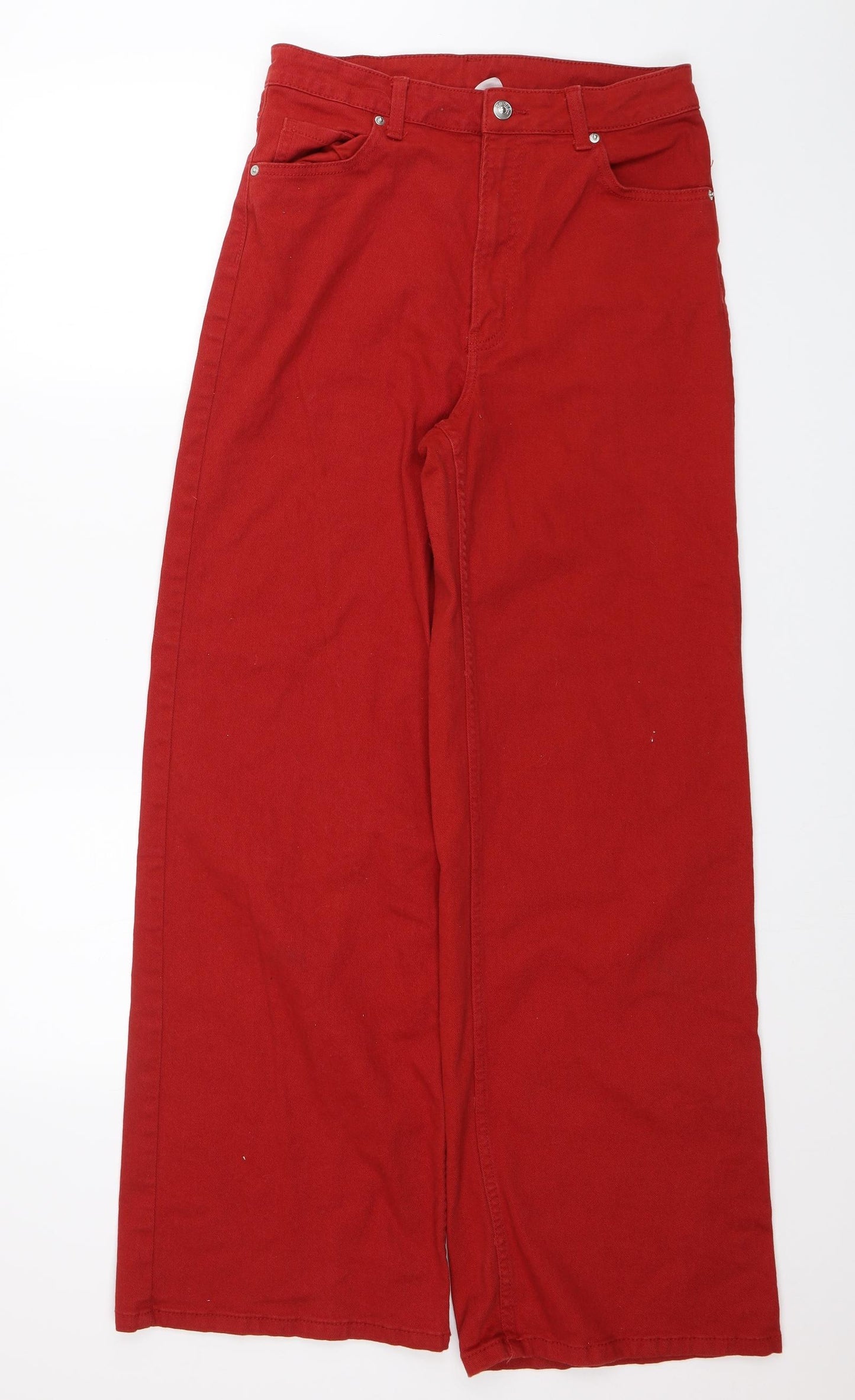 Divided Womens Red   Wide-Leg Jeans Size 14 L29 in