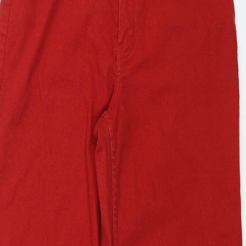 Divided Womens Red   Wide-Leg Jeans Size 14 L29 in