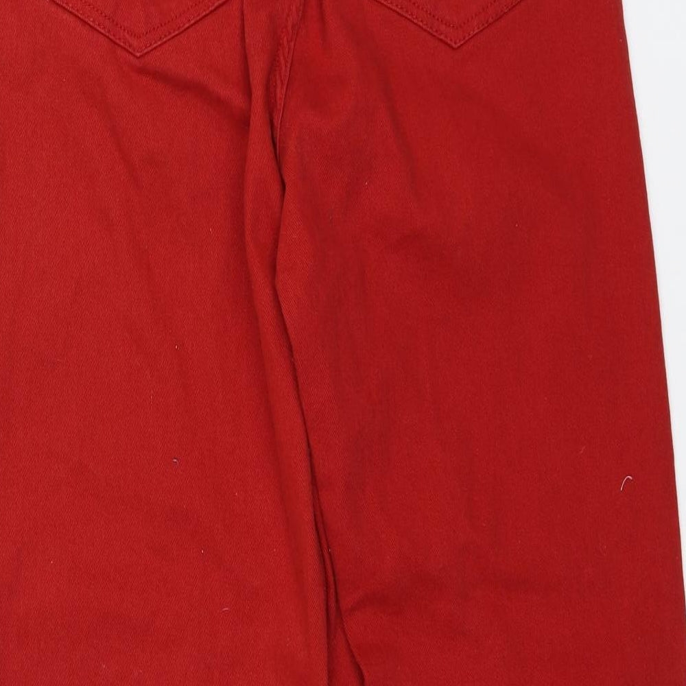 Divided Womens Red   Wide-Leg Jeans Size 14 L29 in