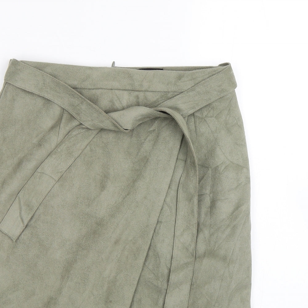 River Island Womens Green   Wrap Skirt Size 8