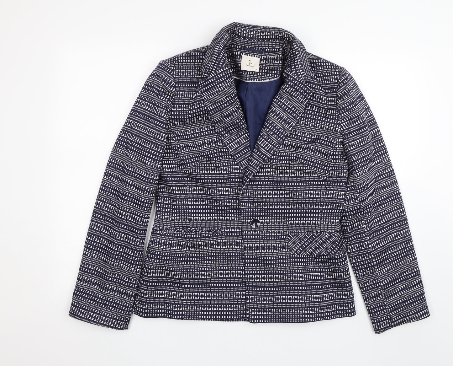 TU Womens Blue   Jacket Blazer Size 14
