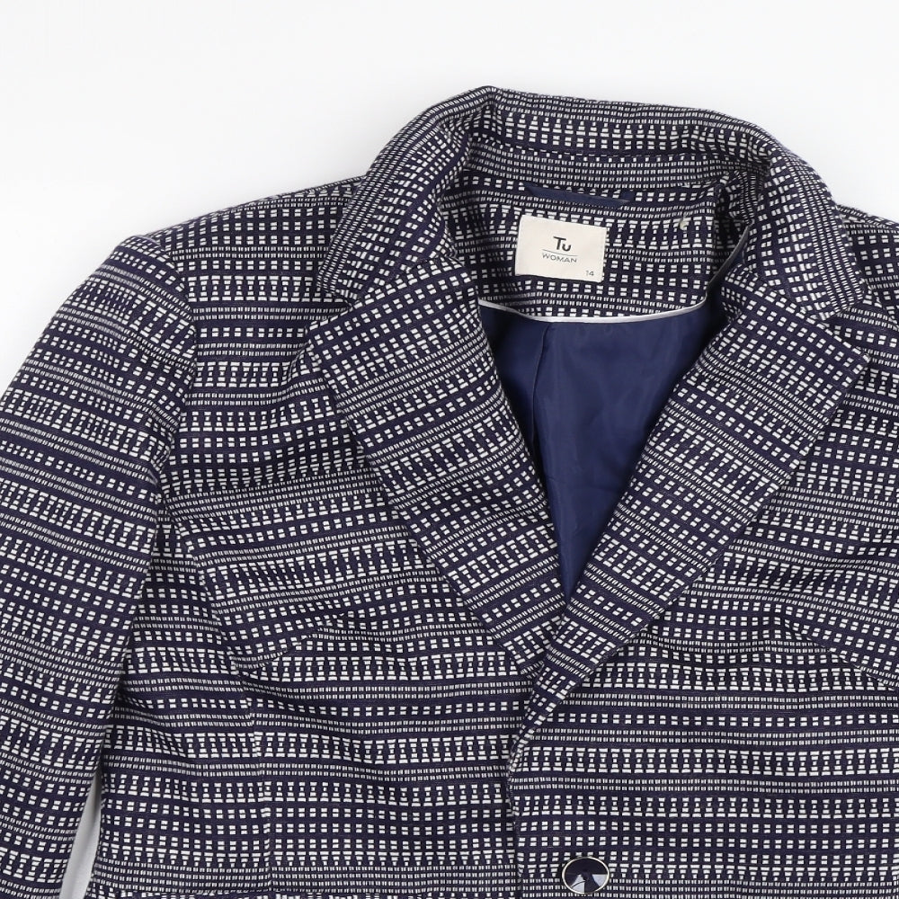 TU Womens Blue   Jacket Blazer Size 14