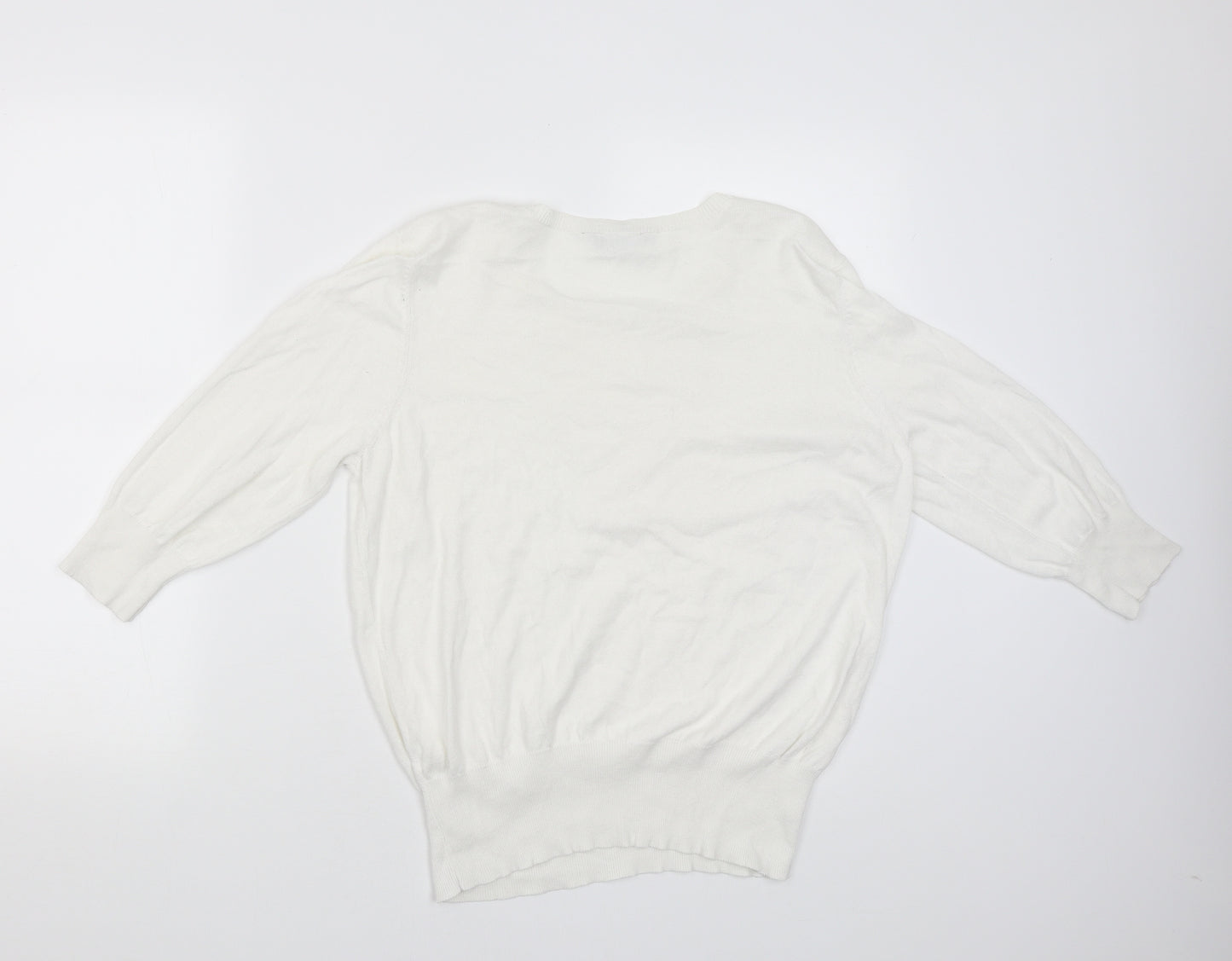 Dorothy Perkins Womens White   Pullover Jumper Size 16
