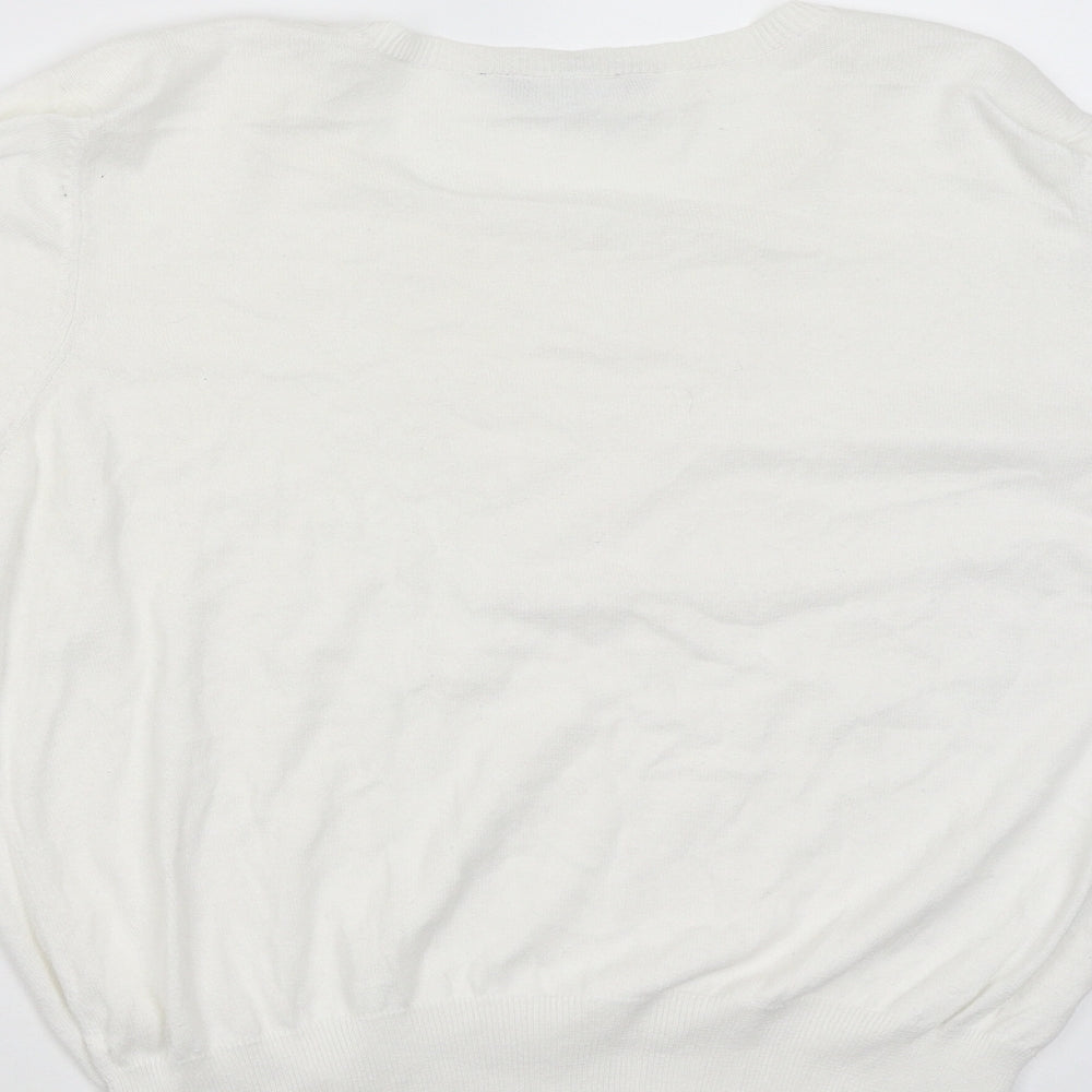 Dorothy Perkins Womens White   Pullover Jumper Size 16