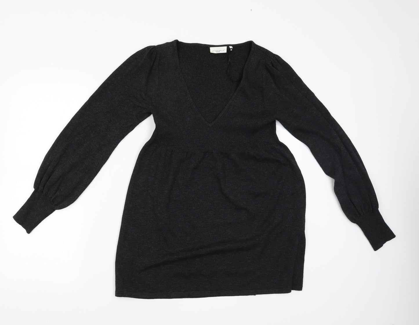New Look Womens Grey   Jumper Dress  Size 14