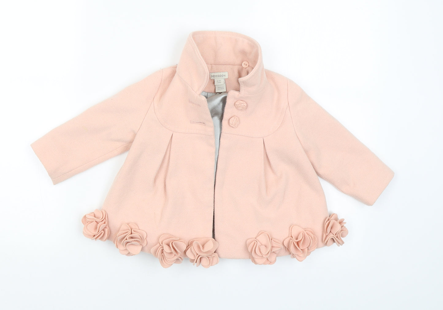 Monsoon Girls Pink   Jacket Coat Size 6-9 Months