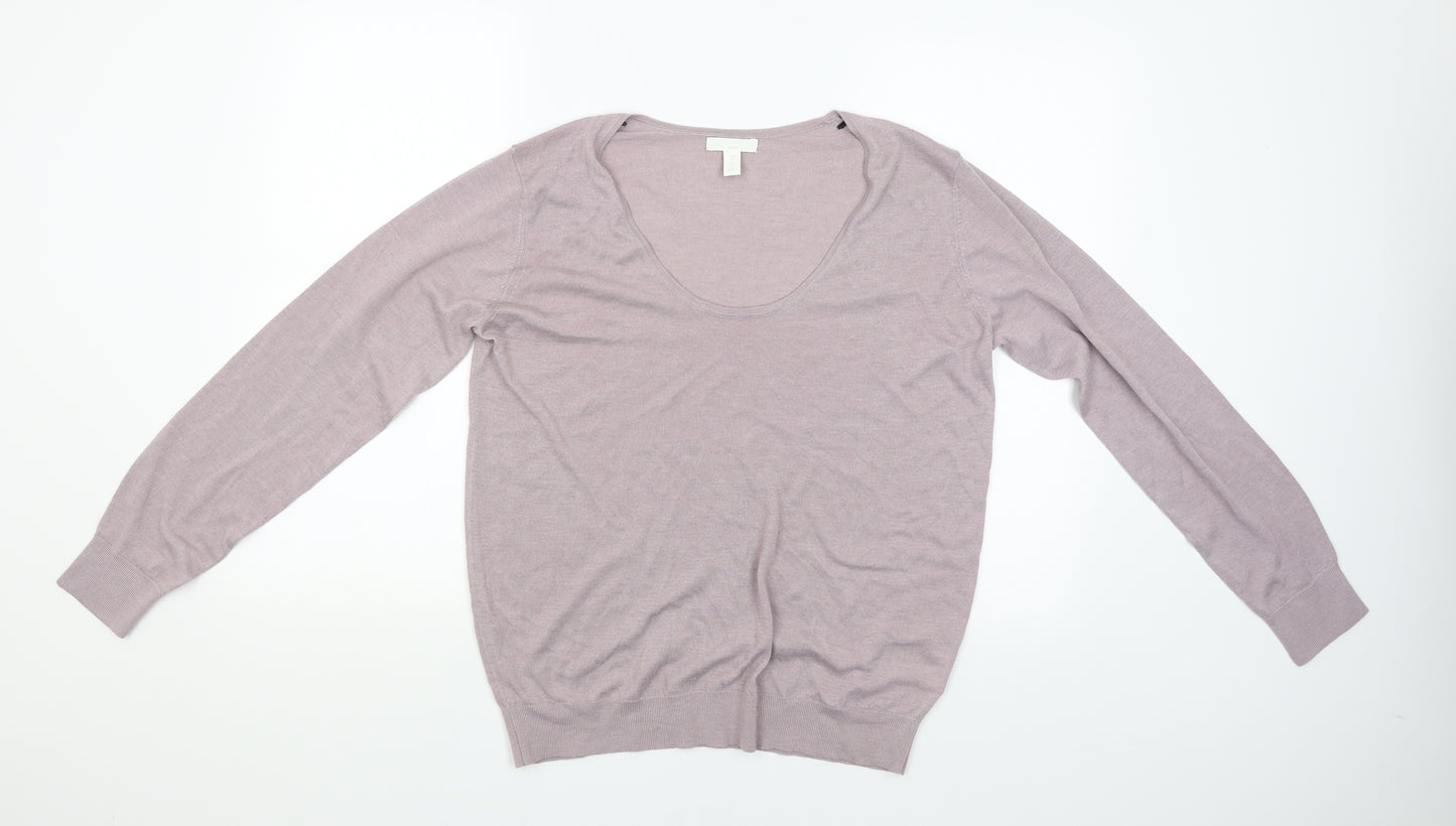 H&M Womens Pink   Pullover Jumper Size M