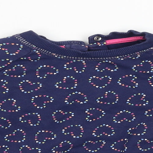 Mothercare Boys Blue   Pullover Jumper Size 18-24 Months  - Hearts