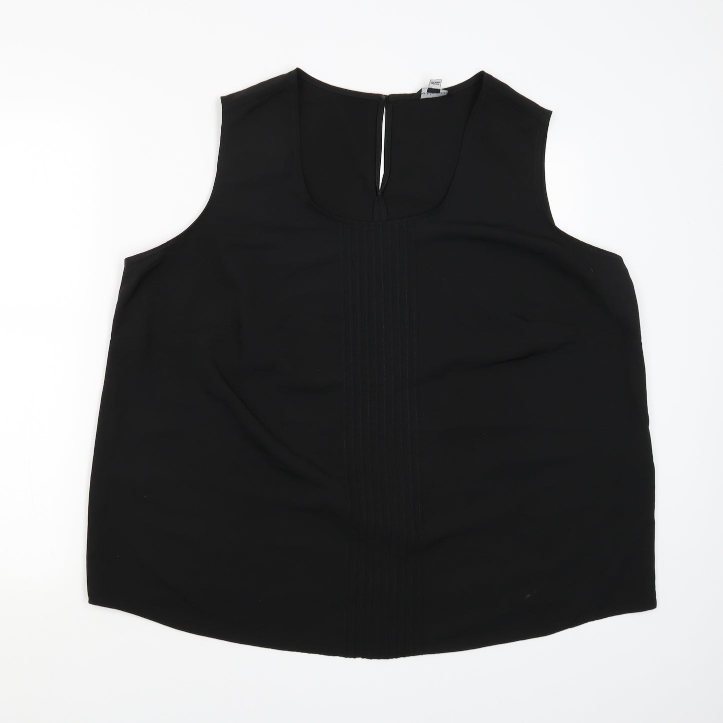 Wardrobe Essentials Womens Black   Basic Tank Size 24