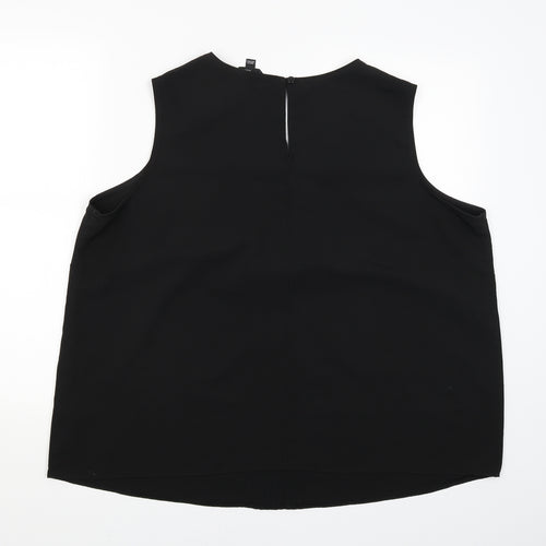 Wardrobe Essentials Womens Black   Basic Tank Size 24