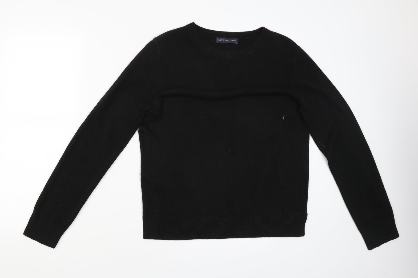 M&S Womens Black   Pullover Jumper Size 12