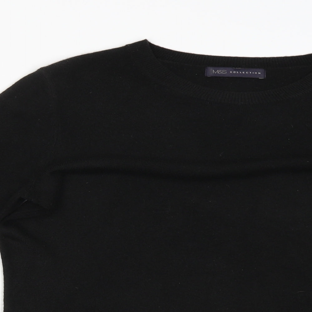 M&S Womens Black   Pullover Jumper Size 12