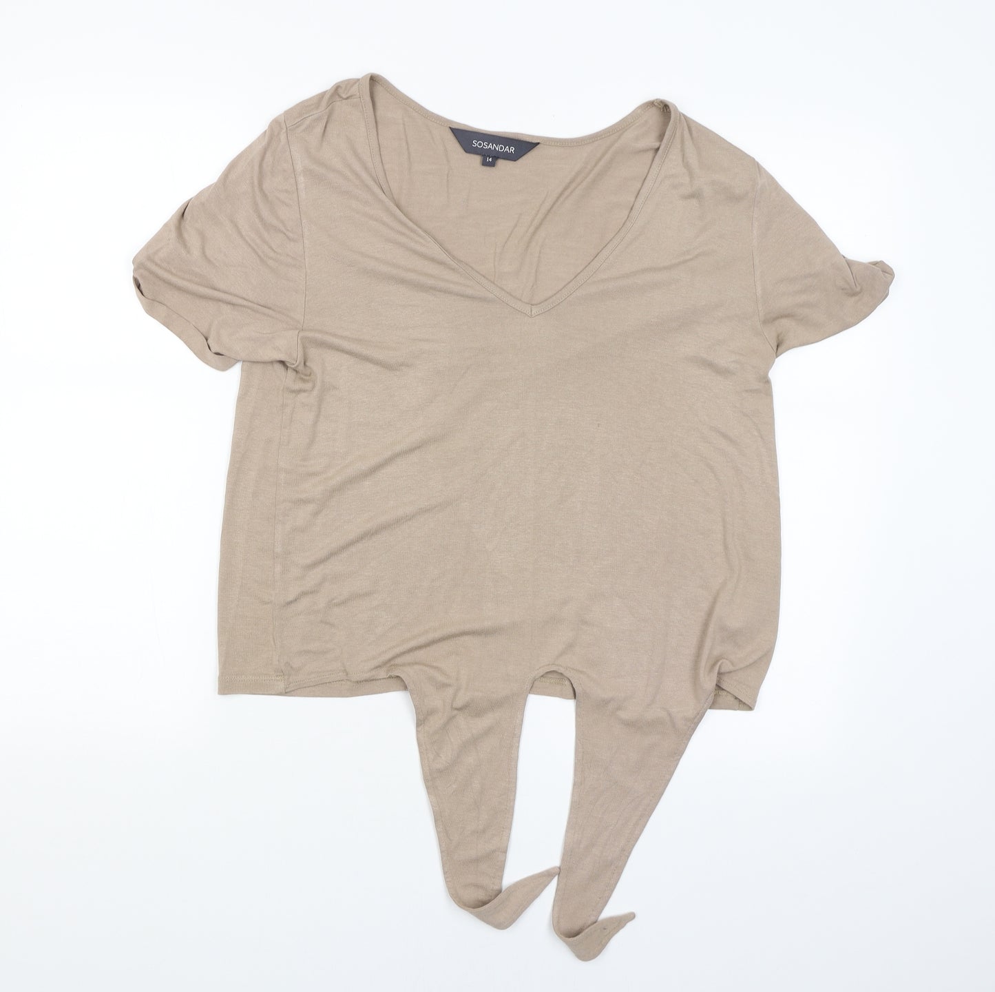 Sosandar Womens Brown   Basic Blouse Size 14