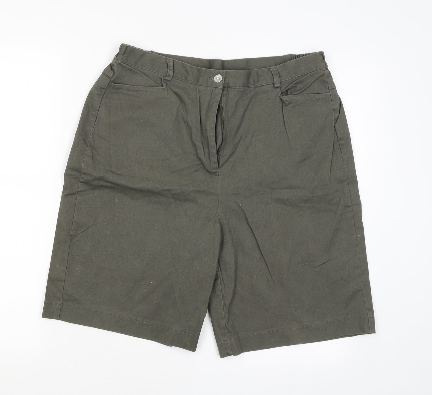 Dixie Womens Green   Cargo Shorts Size 16