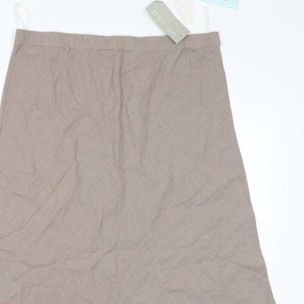 Per Sea Womens Beige   Tulip Skirt Size 14