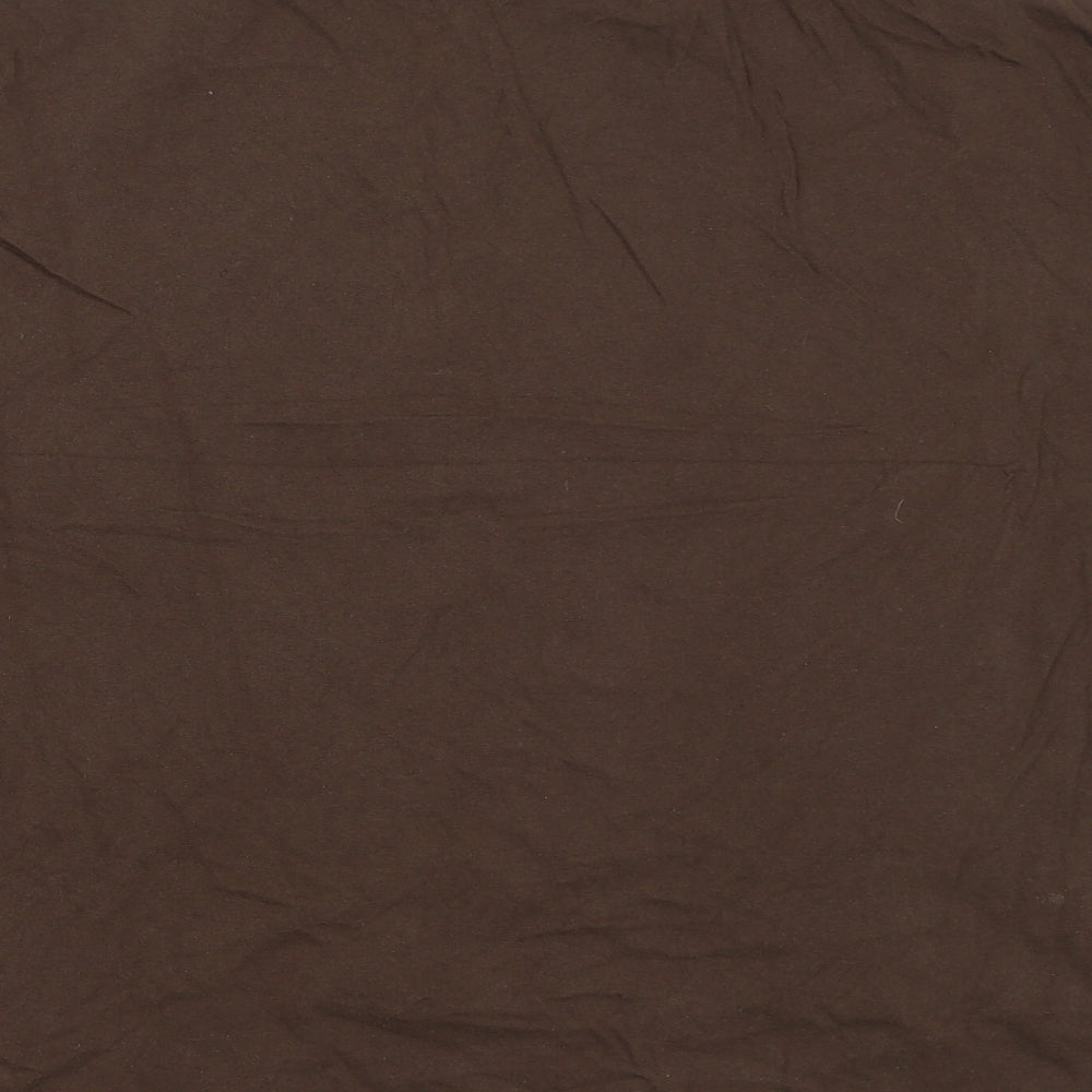 Fruit of the Loom Mens Brown    T-Shirt Size XL  - Fish bones