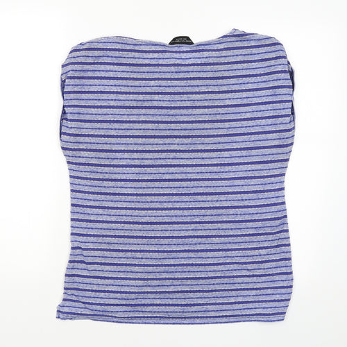 Dorothy Perkins Womens Blue Striped  Basic Blouse Size 14