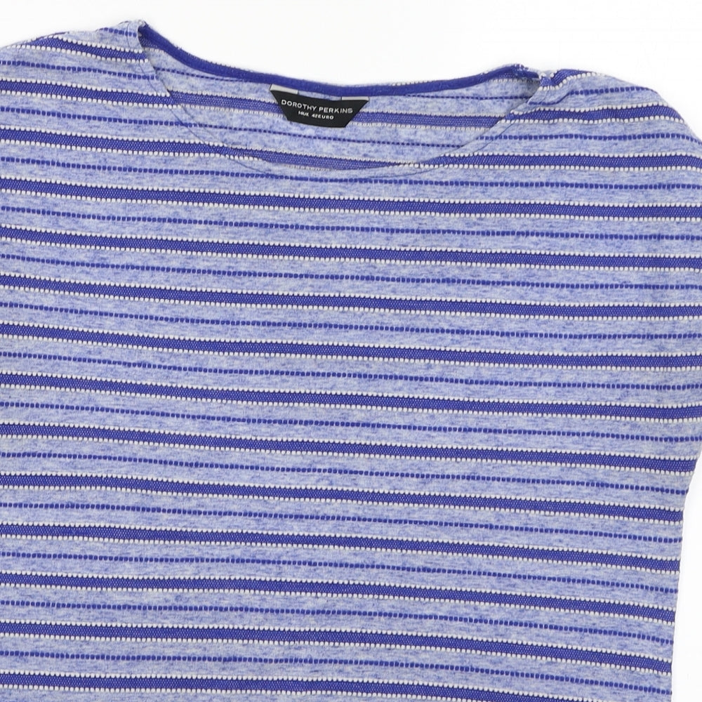 Dorothy Perkins Womens Blue Striped  Basic Blouse Size 14