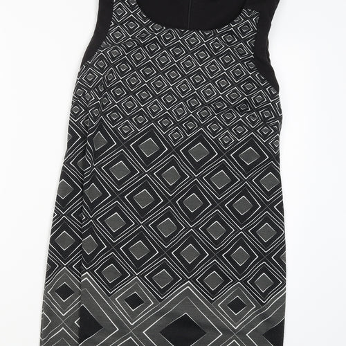 Mandi Womens Black Argyle/Diamond  Tank Dress  Size 12