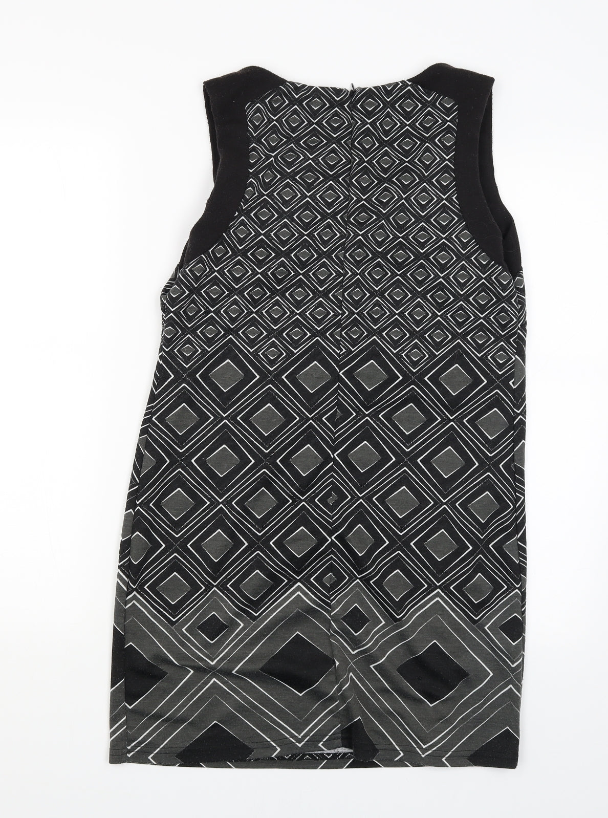 Mandi Womens Black Argyle/Diamond  Tank Dress  Size 12