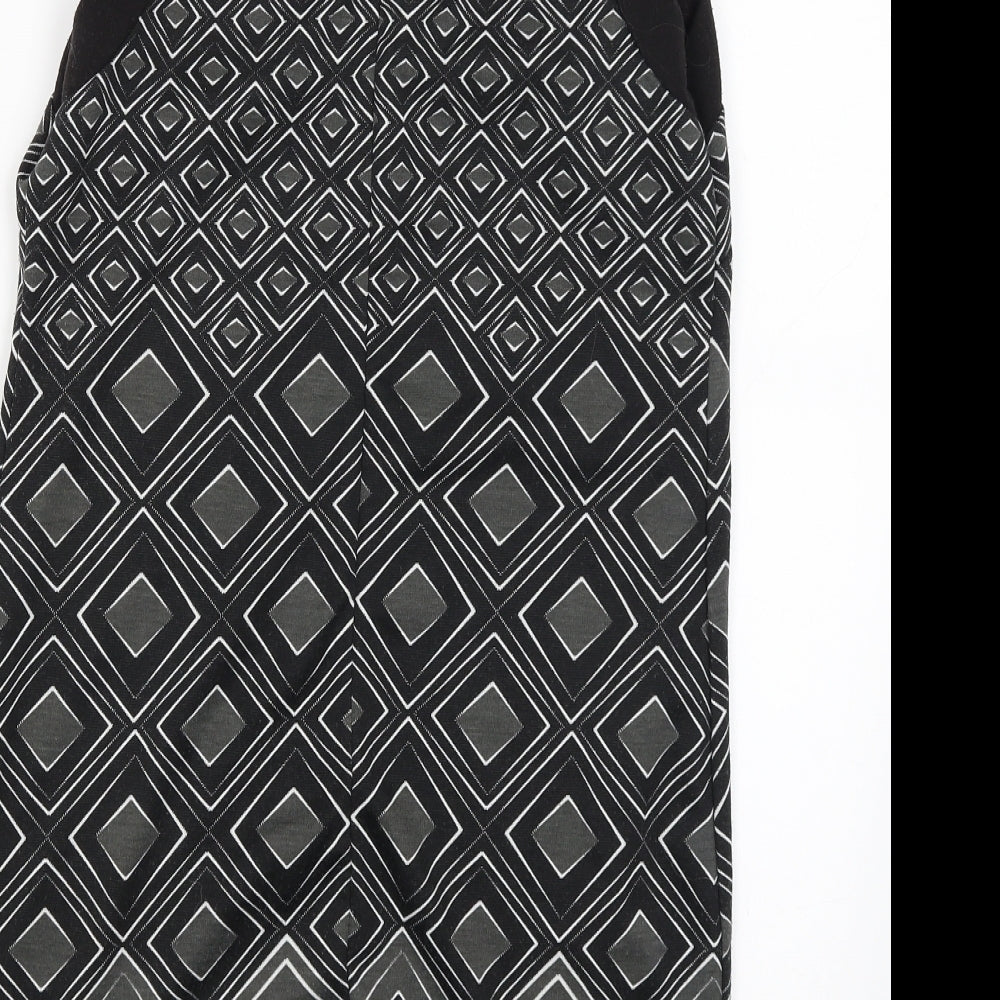 Mandi Womens Black Argyle/Diamond  Tank Dress  Size 12