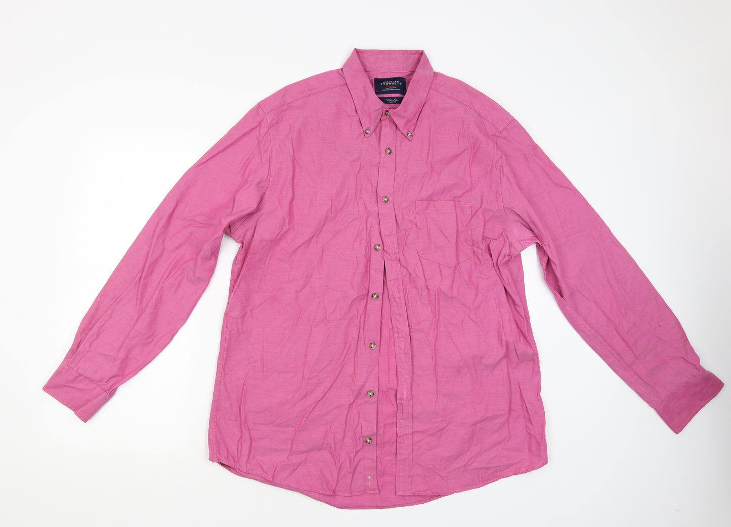 Charles Tyrwhitt Mens Purple    Button-Up Size L
