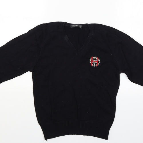 Trutex Boys Black   Pullover Jumper Size 11-12 Years