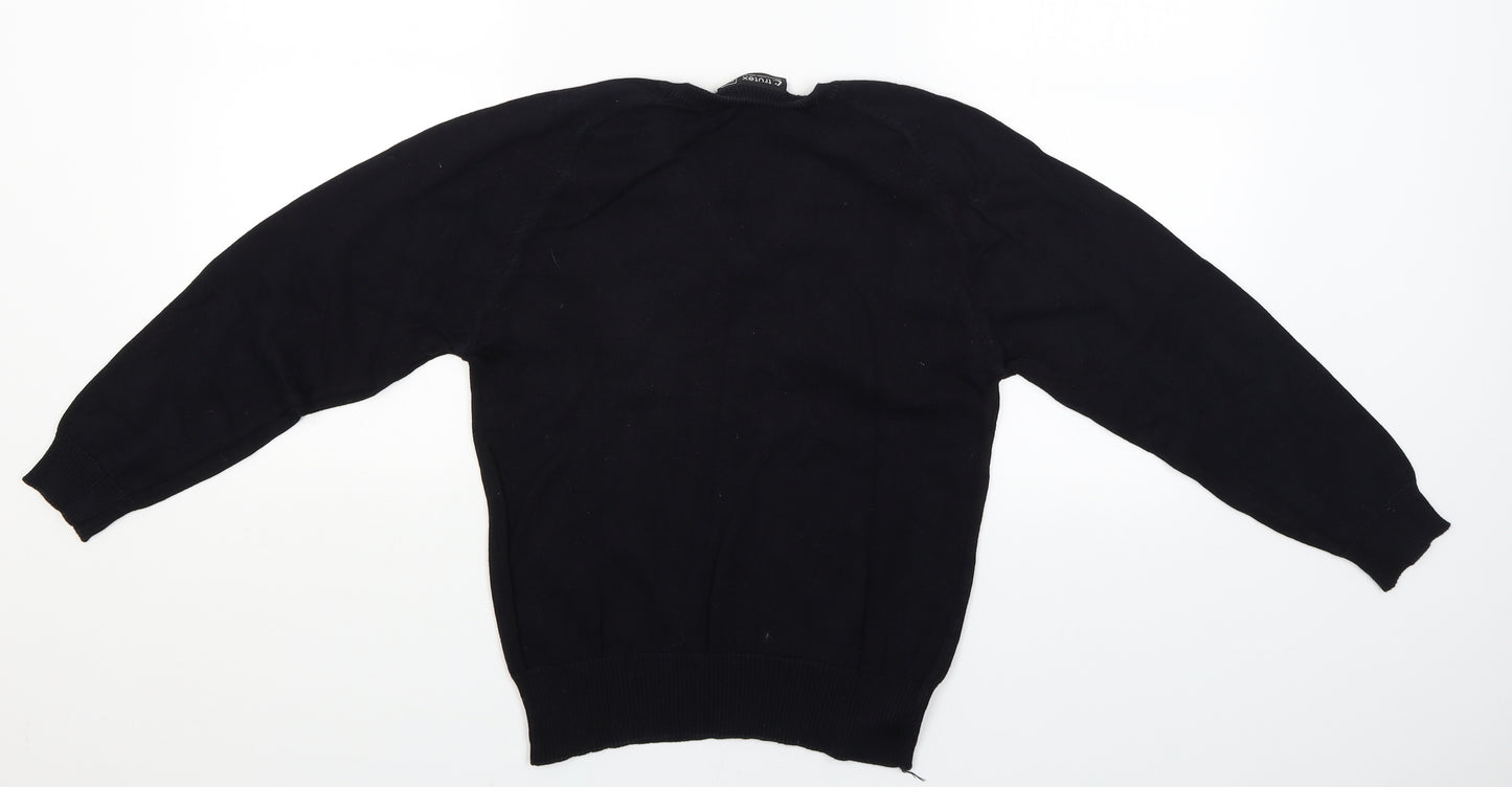 Trutex Boys Black   Pullover Jumper Size 11-12 Years