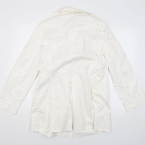 Evie Womens White   Jacket Coat Size 14