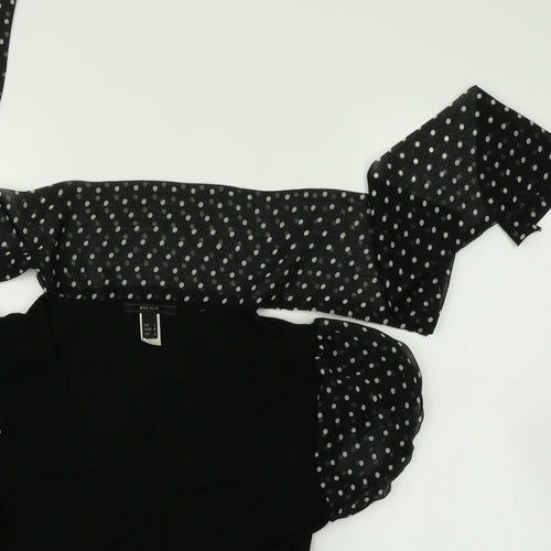 Mng Womens Black Polka Dot  Pullover Jumper Size L