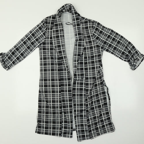Select Womens Multicoloured Plaid  Overcoat Jacket Size 14