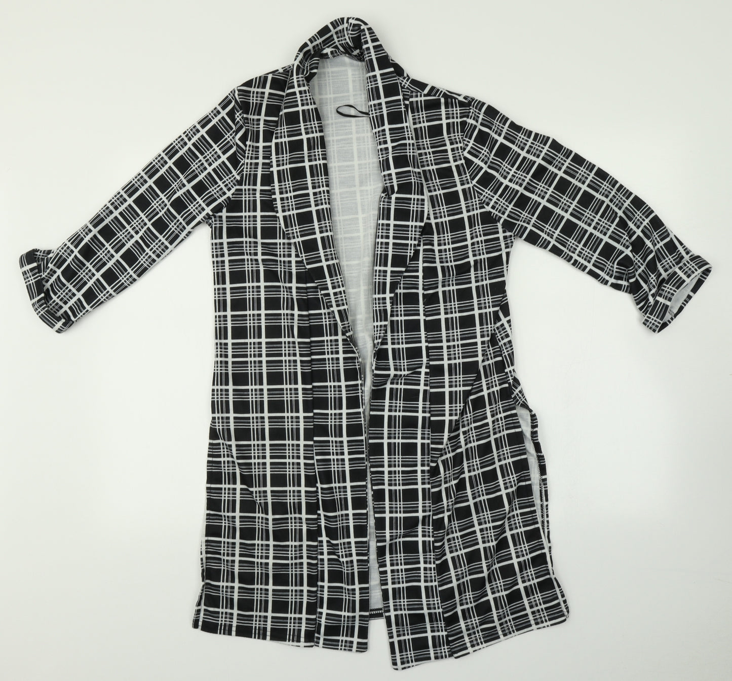 Select Womens Multicoloured Plaid  Overcoat Jacket Size 14