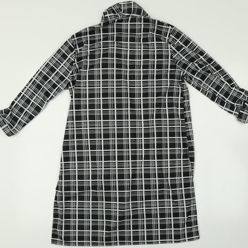 Select Womens Multicoloured Plaid  Overcoat Jacket Size 14