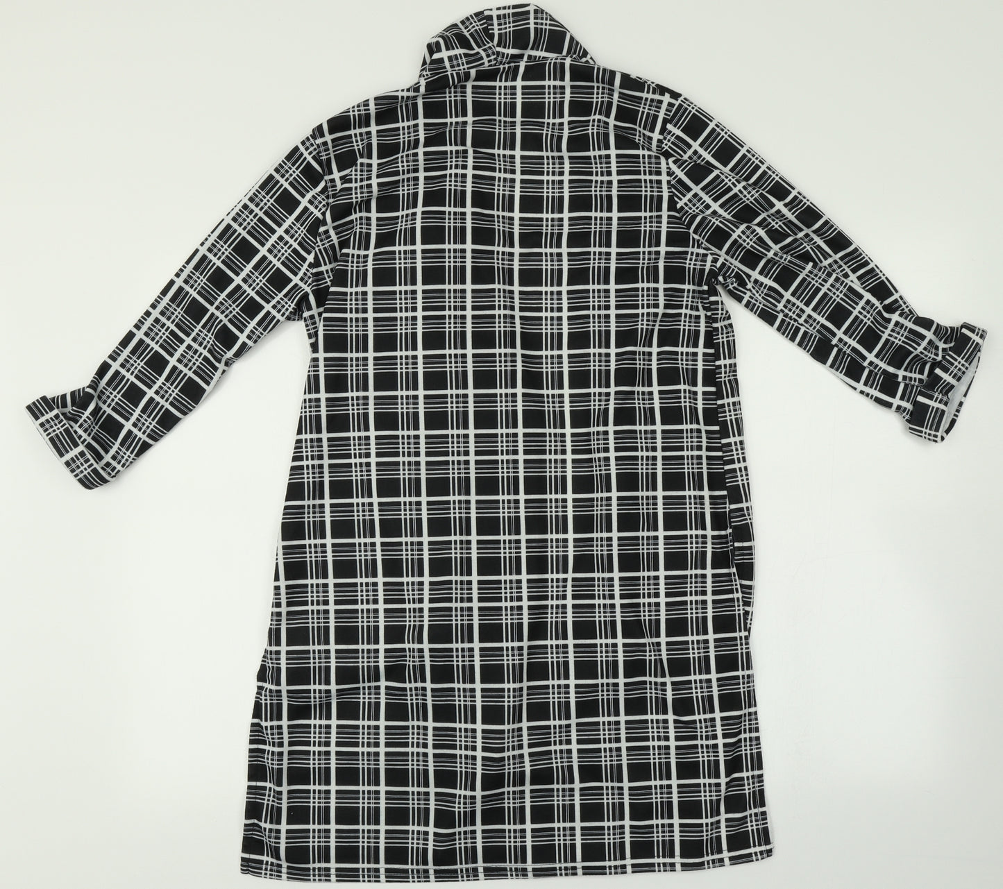 Select Womens Multicoloured Plaid  Overcoat Jacket Size 14