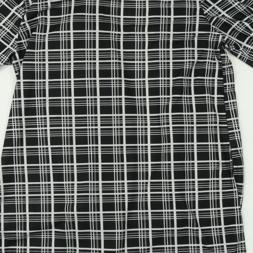 Select Womens Multicoloured Plaid  Overcoat Jacket Size 14