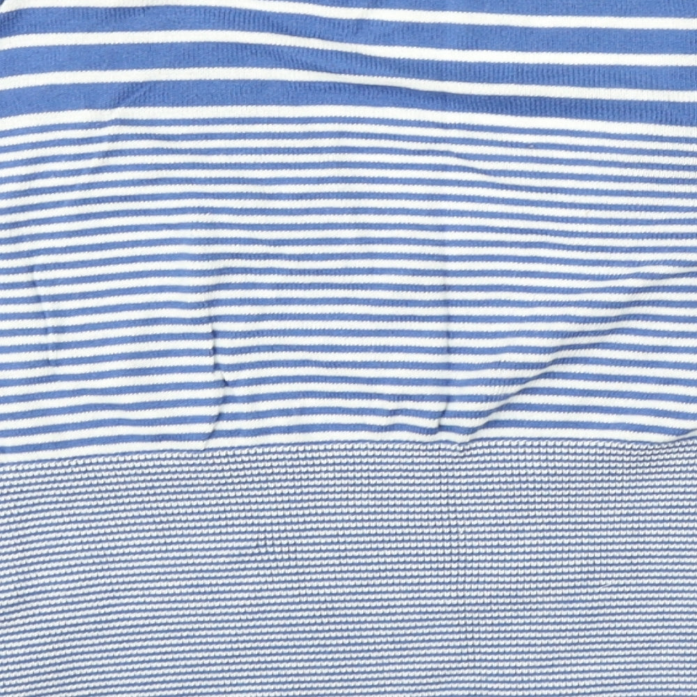 next with love Womens Blue Striped  Cardigan Jumper Size 10