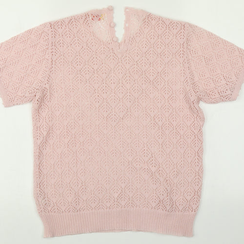 Preworn Womens Pink   Cardigan Jumper Size M