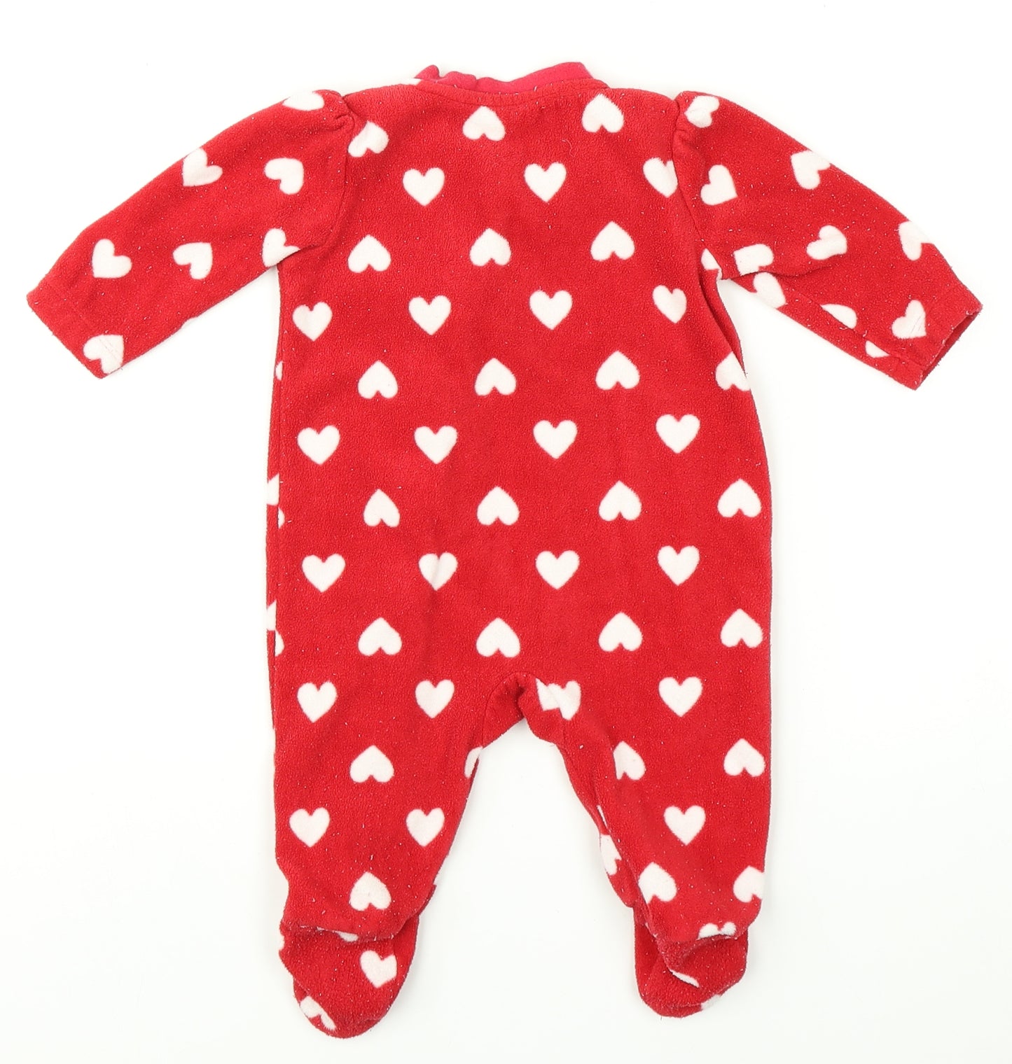 George Girls Red Polka Dot  Babygrow One-Piece Size 3-6 Months  - minnie mouse