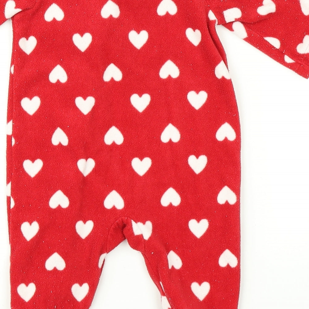George Girls Red Polka Dot  Babygrow One-Piece Size 3-6 Months  - minnie mouse