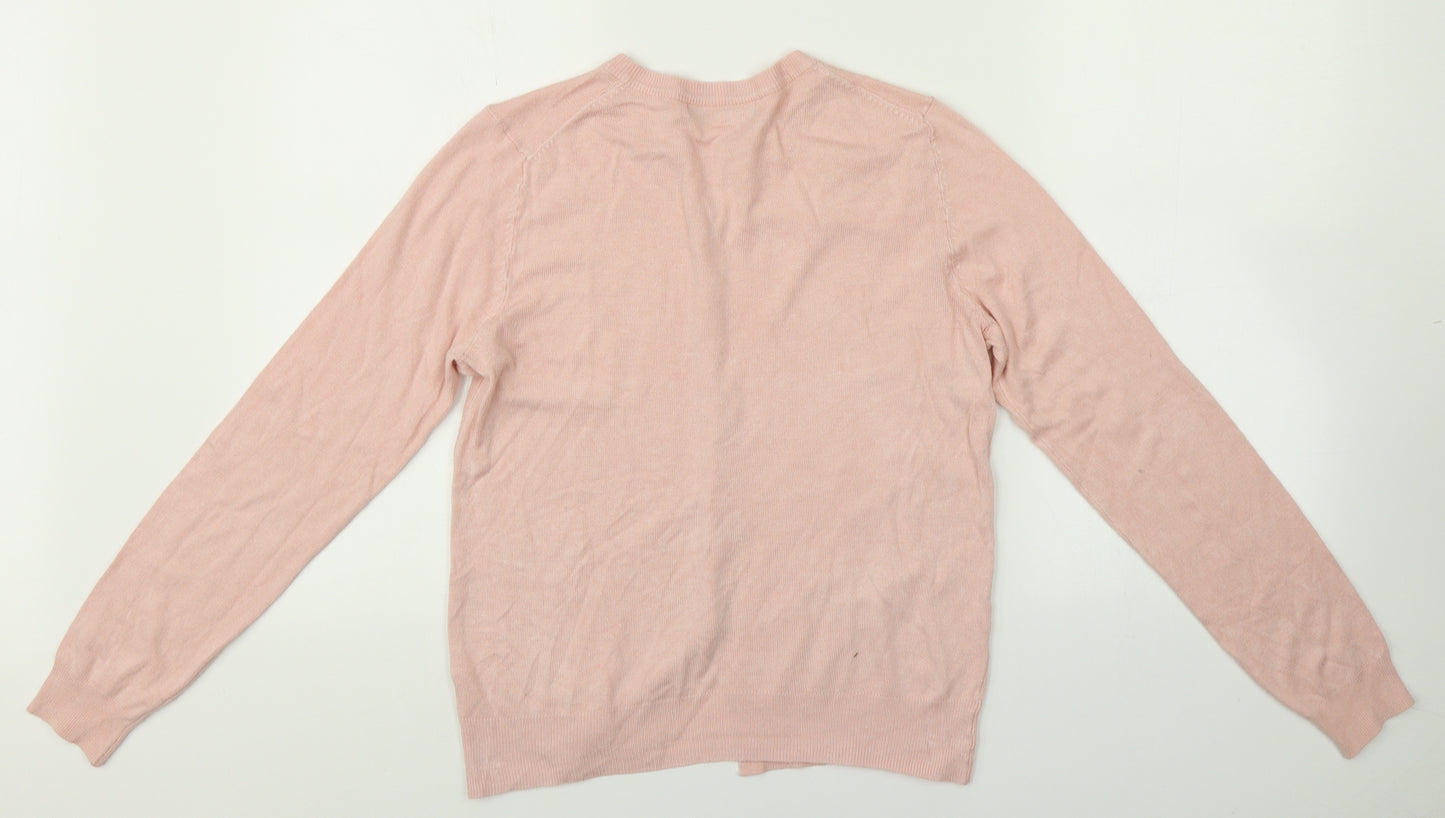 M&S Womens Pink   Cardigan Jumper