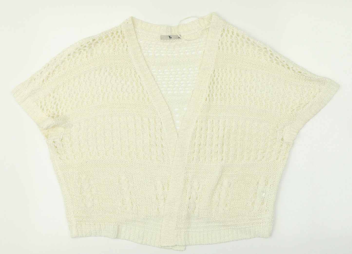 TU Womens Beige   Cardigan Jumper Size 10