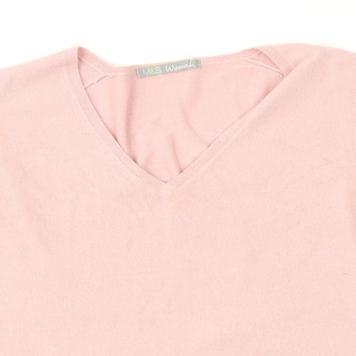 M&S Womens Pink   Pullover Jumper Size 8