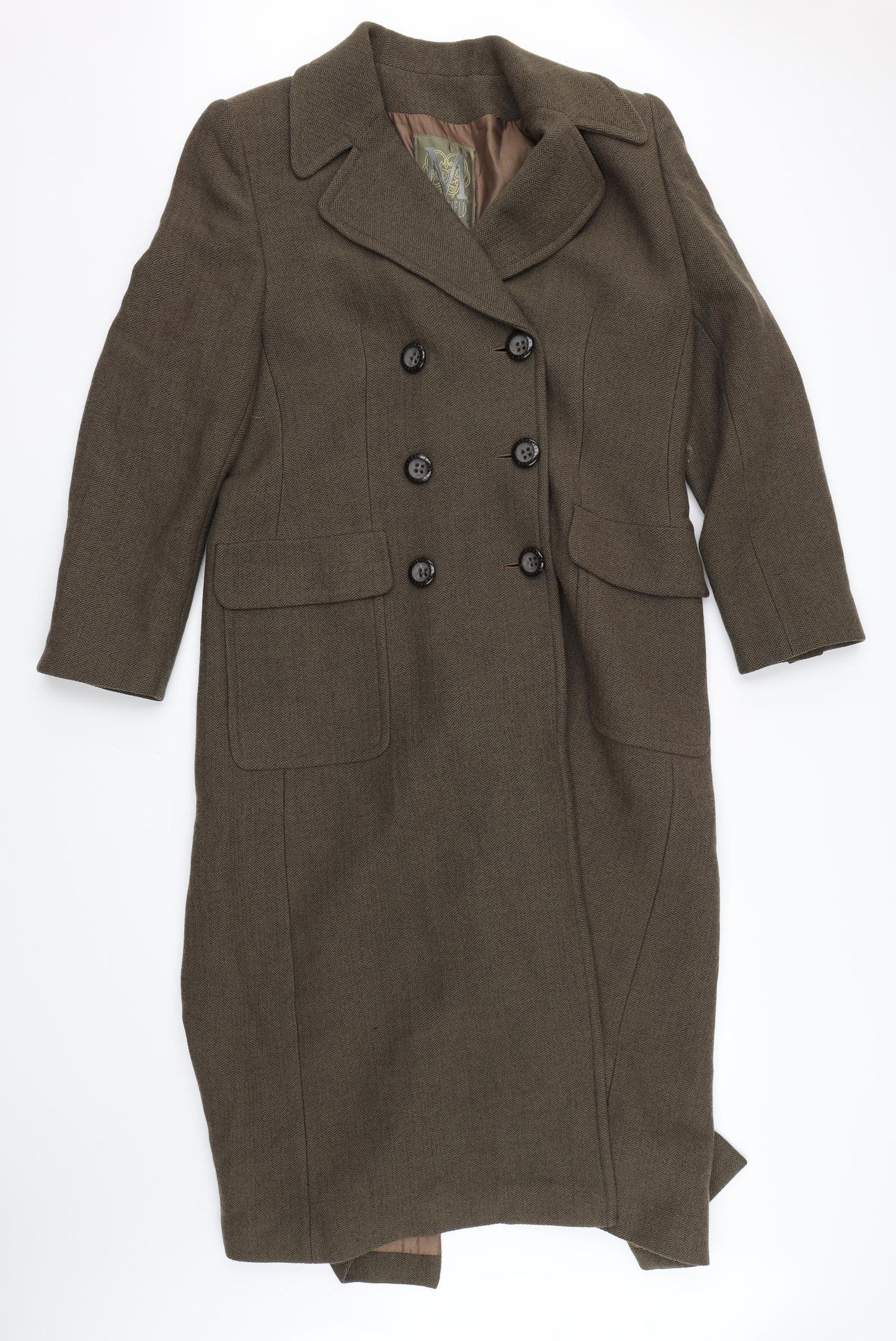 Mansfield Womens Grey   Overcoat Coat Size 14