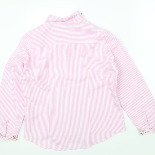 Boteli Mens Pink Striped   Button-Up Size 46