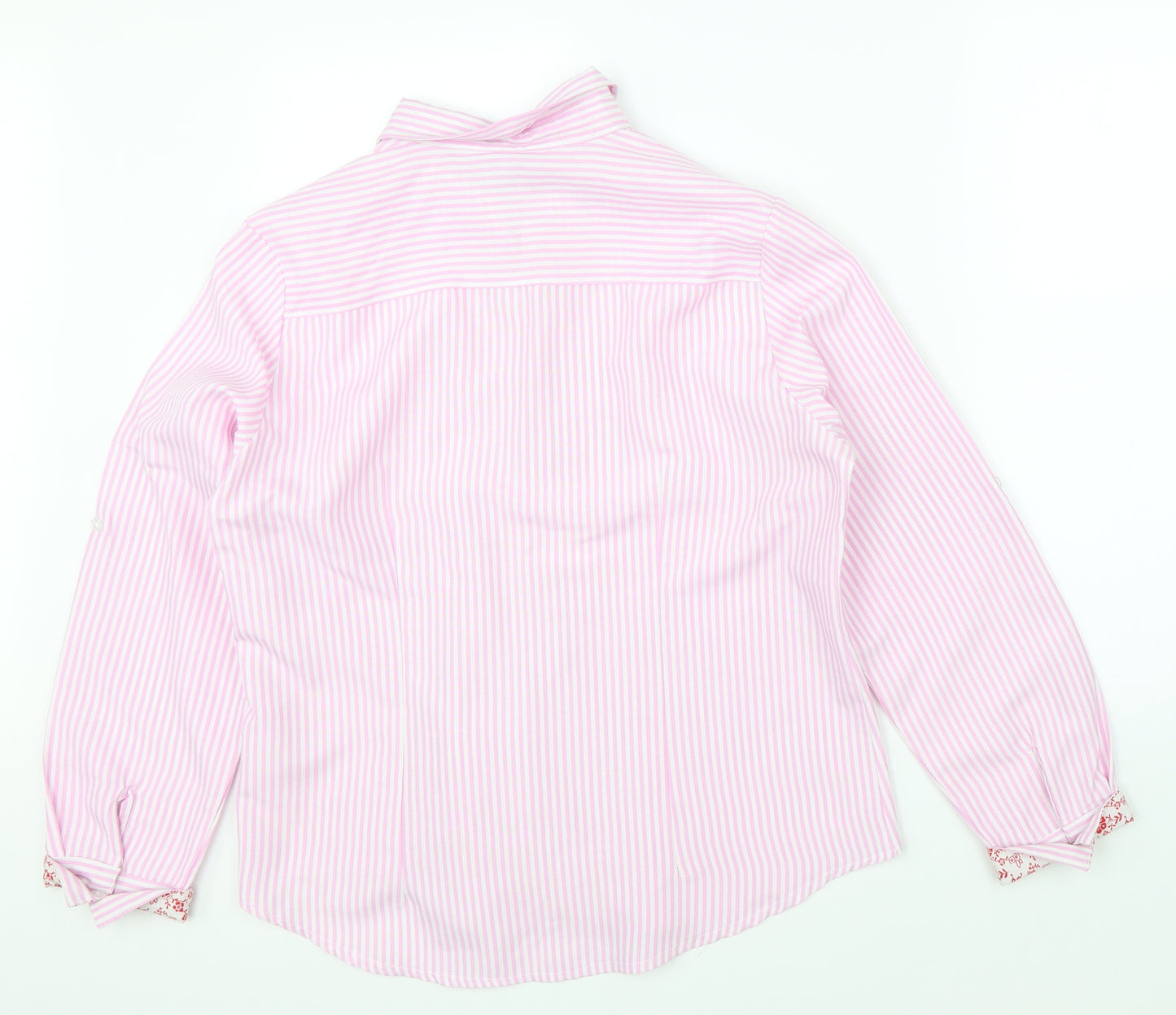 Boteli Mens Pink Striped   Button-Up Size 46