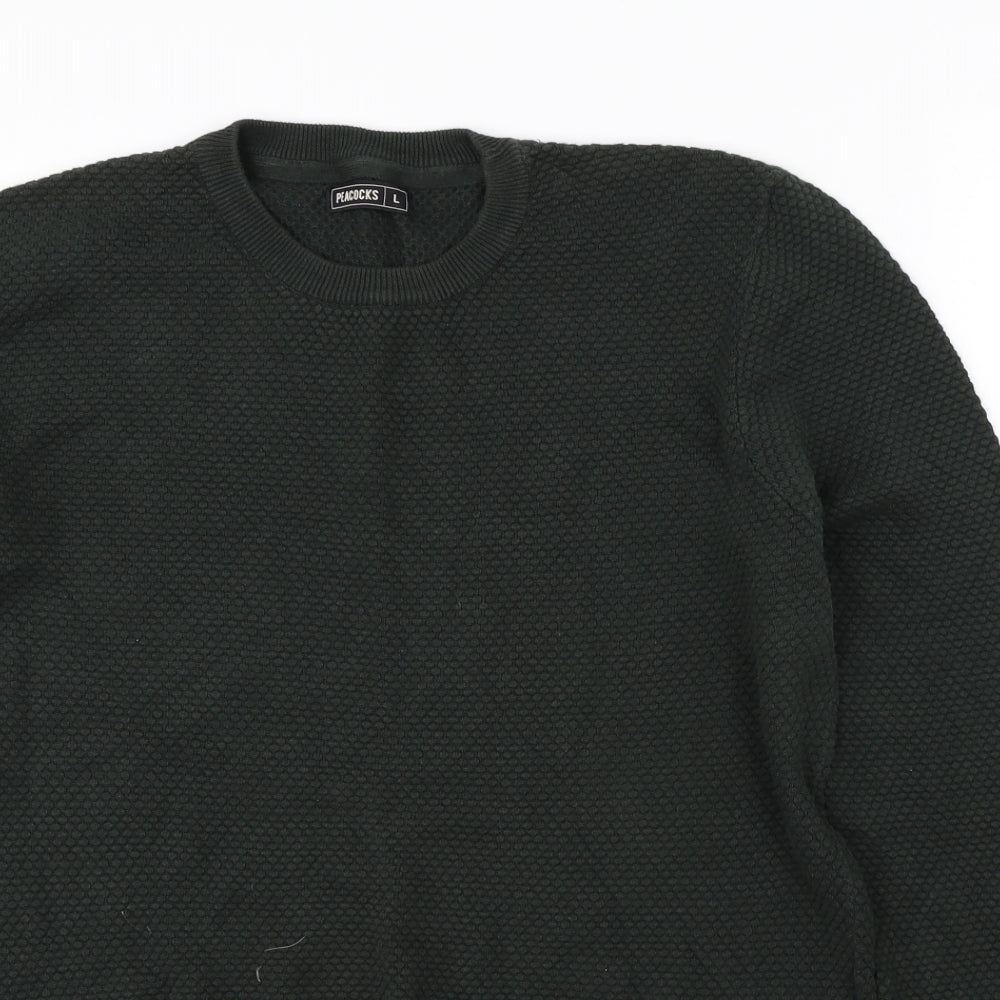 Peacocks Mens Green   Pullover Jumper Size L