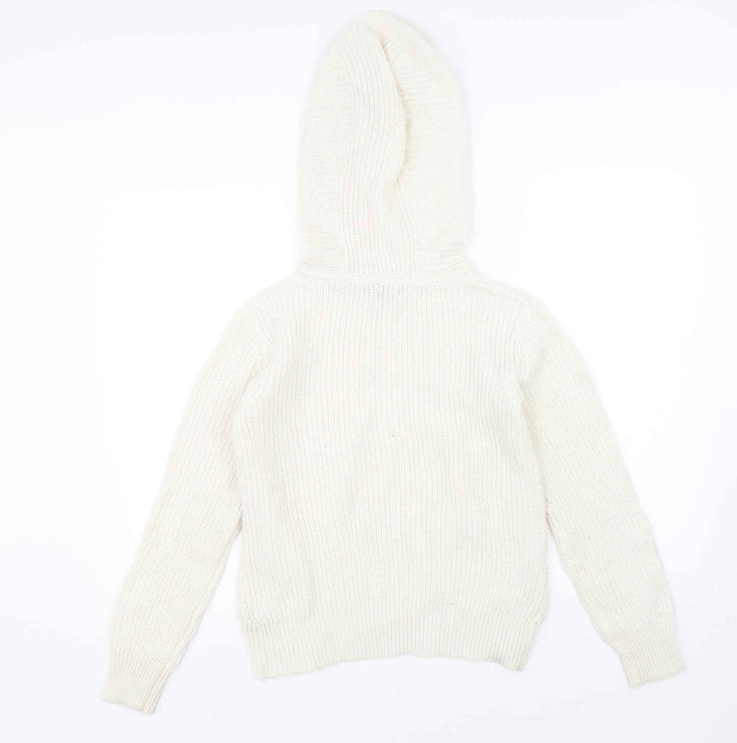 Marks & Spencer Mens White  Knit Pullover Jumper Size XS