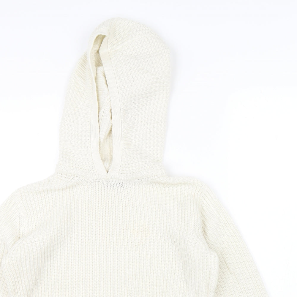 Marks & Spencer Mens White  Knit Pullover Jumper Size XS